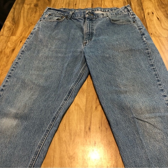 Carhartt Mens Relaxed Fit Blue Denim Work Pants Jeans 38x32 - Picture 2 of 11